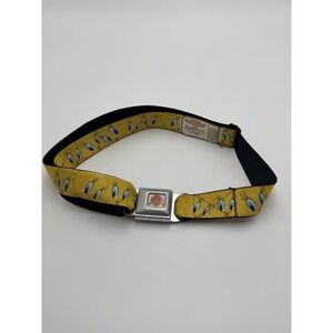 Buckle-Down Tweety Bird Looney Tunes Seatbelt Buckle Belt Yellow Adjustable